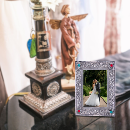 Pure Silver Vintage Photo Frame Rectangle Shape (19x25 cm 368g)