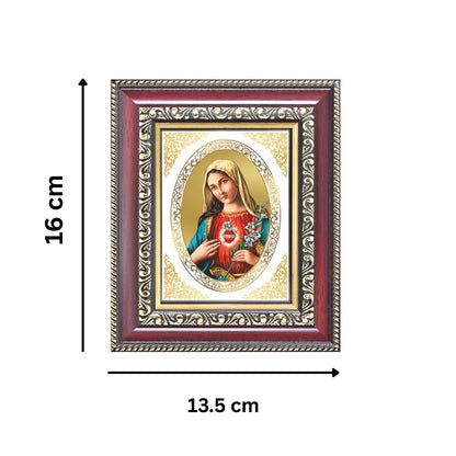 Mother Mary Divine Christian Sacred Love & Protection Royal Tabletop Frame in 24K Gold Plated Foil