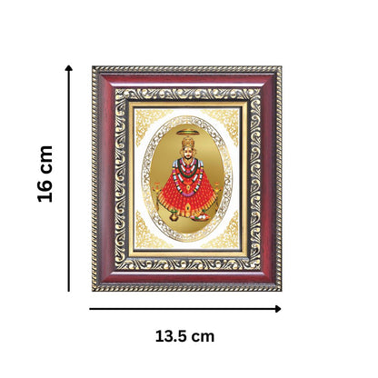 Khatu Shyam Ji Divine Shyam Baba Sacred Blessings & Faith Royal Tabletop Frame in 24K Gold Plated Foil