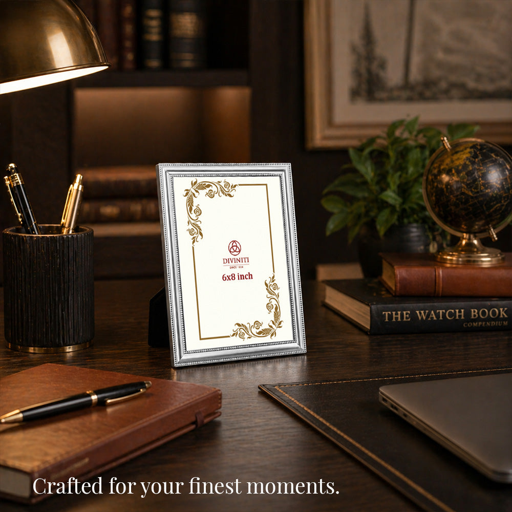 Diviniti Premium Silver Plated 6x8 Photo Frame