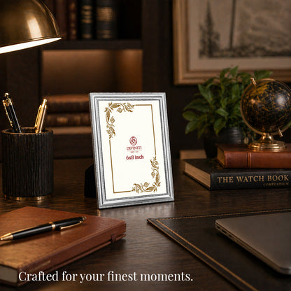 Diviniti Premium Silver Plated 6x8 Photo Frame