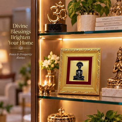 24K Gold-Plated Lord Parshwanath Ji Frame | Premium Gift Box | 10x10 CM