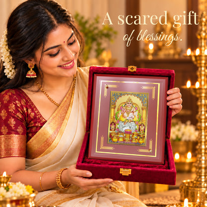 24K Gold-Plated Kuber MDF Frame | Premium Gift Box | 22 X 18 CM