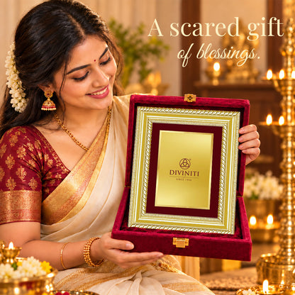 24K Gold-Plated Personalized Frame | Premium Gift Box | 21.5x17.5 CM