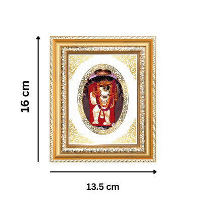 Mehandipur Balaji Divine Hanuman Sacred Protection & Negative Energy Removal Royal Tabletop Frame in 24K Gold Plated Foil