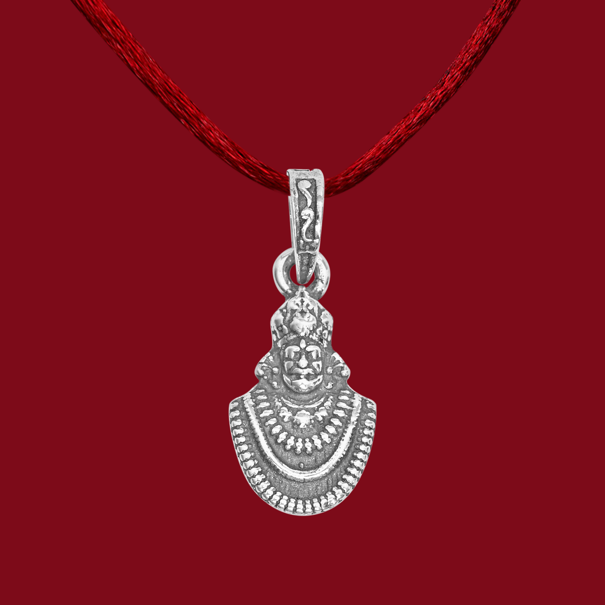 925 Pure Silver Khatu Shyam Pendant for Men, Women Kids Divine