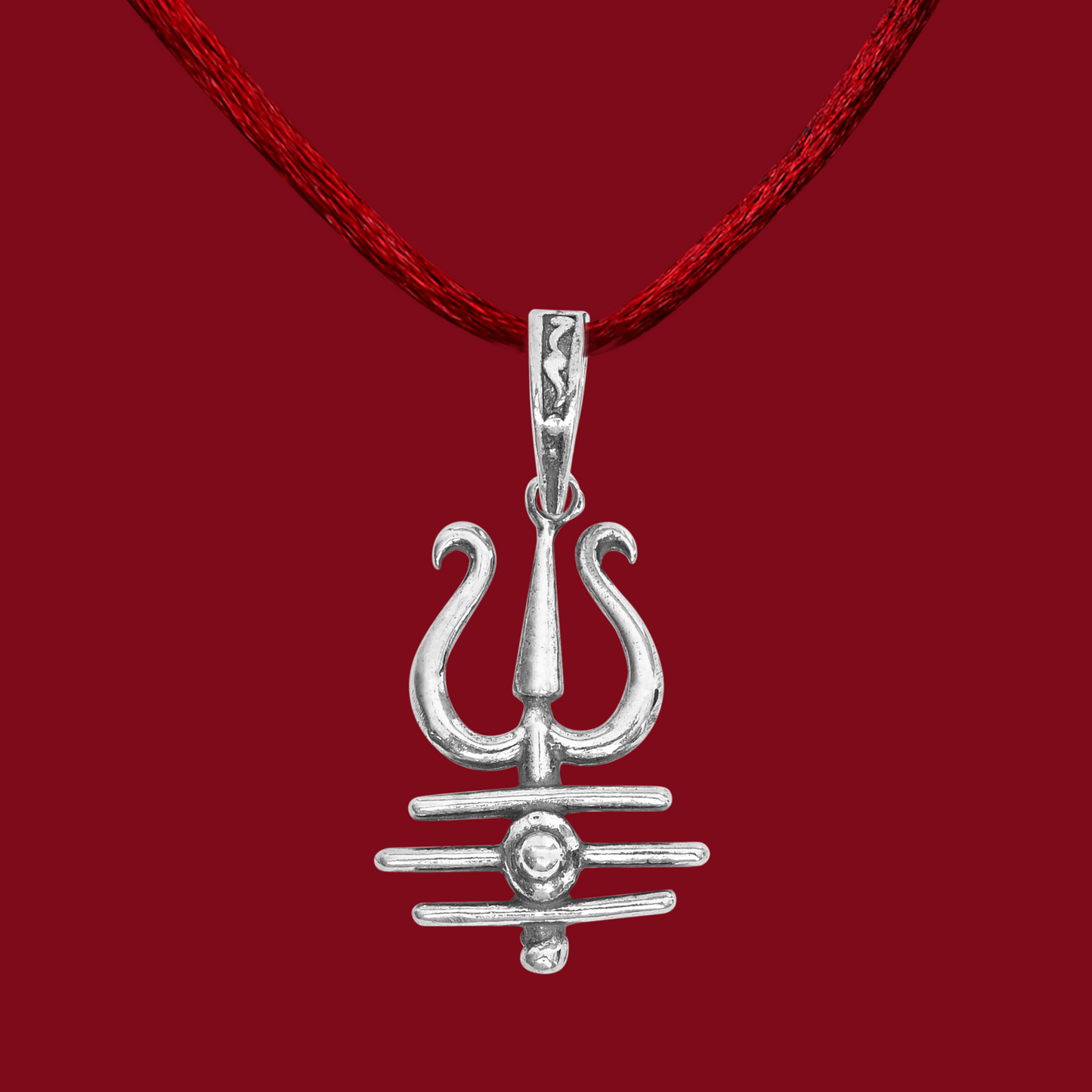 DIVINITI 925 Pure Silver Trishul Pendant for Men, Women & Kids Divine God Pendant for Birthday, Anniversary, Special Occasion Gift (2.1x1.5 CM 3 g)