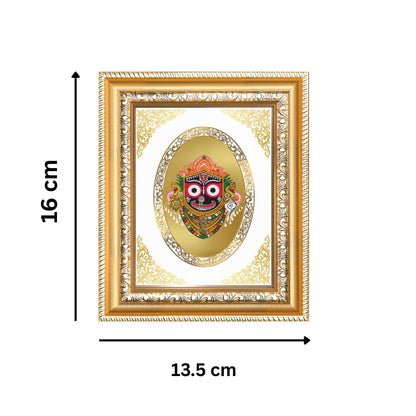 Lord Jagannath Divine Puri Sacred Blessings Royal Tabletop Frame in 24K Gold Plated Foil