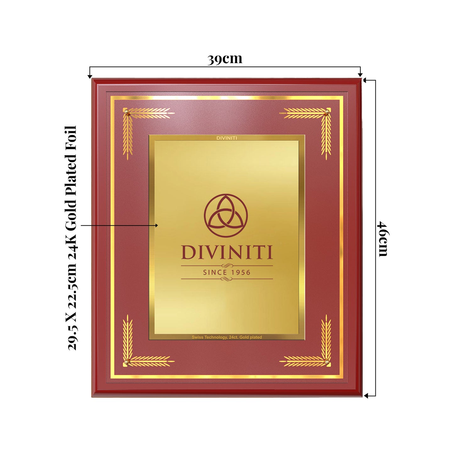 Diviniti MDF Frame Personalised Wall Mount Photo Frame in 24K Gold Plated Foil | MDF-S4