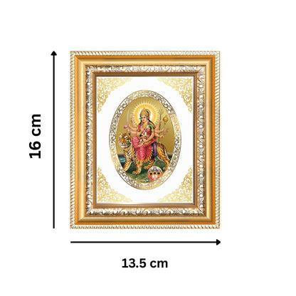 Lord Ganesha Divine Wisdom & Prosperity Sacred Royal Tabletop Frame in 24K Gold Plated Foil