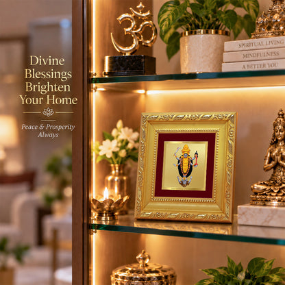 24K Gold-Plated Maa Kali Frame | Premium Gift Box | 10x10 CM