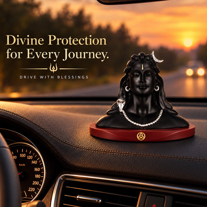 DIVINITI Adiyogi Black Idol | Car & Home Décor | Gift Box | 7.5x11.5 CM