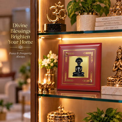 24K Gold-Plated Lord Parshwanath Ji MDF Frame | Premium Gift Box | 10x10 CM