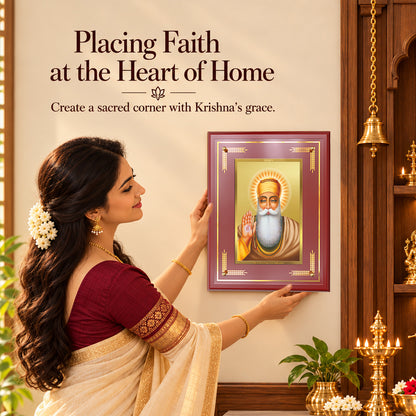 24K Gold-Plated Guru Nanak MDF Frame | Premium Gift Box | 27x35 CM