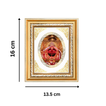 Salasar Balaji Divine Hanuman Sacred Faith & Wish Fulfillment Royal Tabletop Frame in 24K Gold Plated Foil