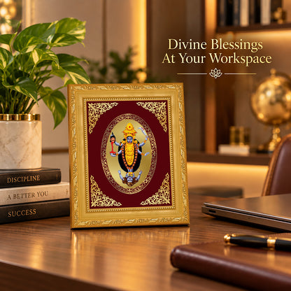 24K Gold-Plated Maa Kali Frame | Premium Gift Box | 16x13.5 CM