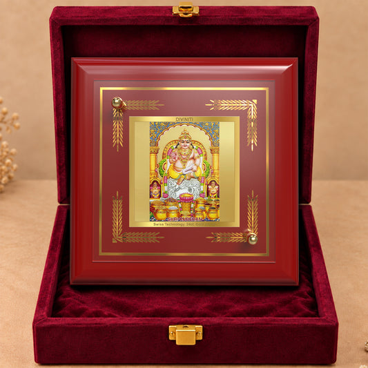 24K Gold-Plated Lord Kuber MDF Frame | Premium Gift Box | 10x10 CM