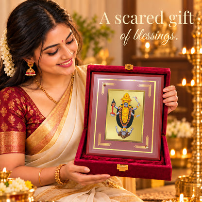 24K Gold-Plated Kali MDF Frame | Premium Gift Box | 22 x18 CM