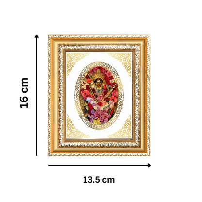Maa Katyayani Divine Durga Form Sacred Courage & Marriage Blessings Royal Tabletop Frame in 24K Gold Plated Foil