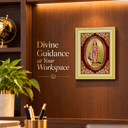 24K Gold-Plated Lord Murugan Frame | Premium Gift Box | 26 x 20 CM