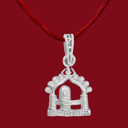 DIVINITI 925 Pure Silver Shiv Ling Pendant for Men, Women & Kids Divine God Pendant for Birthday, Anniversary, Special Occasion Gift (1.5x1.3 CM 3 g)