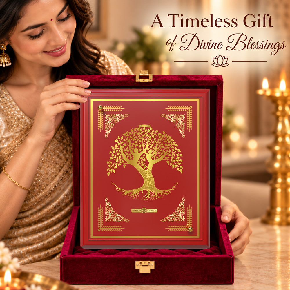 24K Gold-Plated Tree of Life MDF Frame | Premium Gift Box | 12x18 CM
