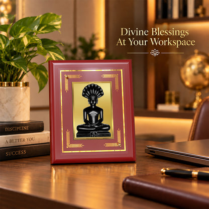 24K Gold-Plated Parshwanath Ji MDF Frame | Premium Gift Box | 16 X 13.5 CM