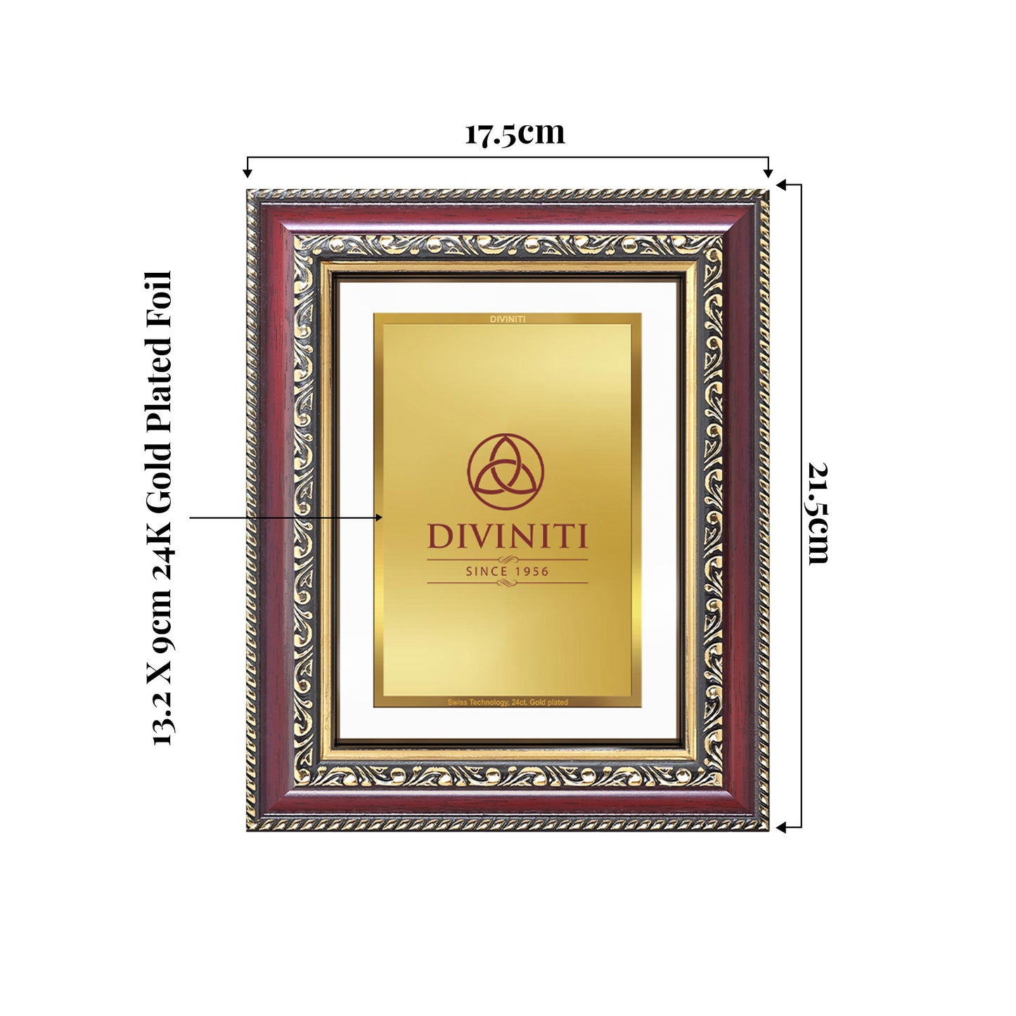 Diviniti Double Glass Frame Personalised Tabletop and Wall Photo Frame in 24K Gold Plated Foil | DG-105-S2