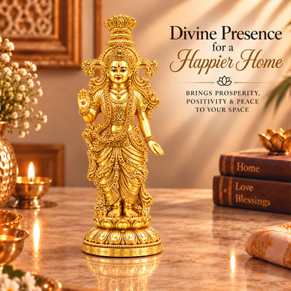 24K Gold-Plated Radha Rani Idol | Premium Gift Box | 36x9 CM