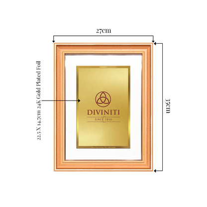 Diviniti Double Glass Frame Personalised Tabletop and Wall Photo Frame in 24K Gold Plated Foil | HP-15-01-S3