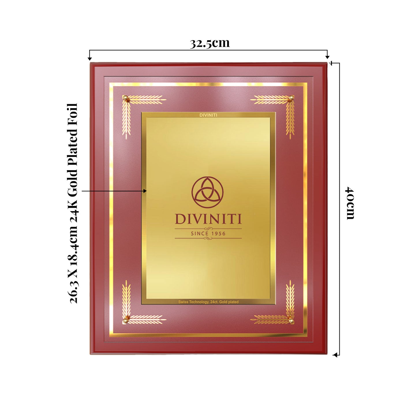 Diviniti MDF Frame Personalised Wall Mount Photo Frame in 24K Gold Plated Foil | MDF-S3.5