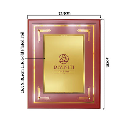 Diviniti MDF Frame Personalised Wall Mount Photo Frame in 24K Gold Plated Foil | MDF-S3.5