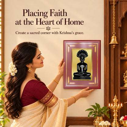24K Gold-Plated Parshwanath Ji MDF Frame | Premium Gift Box | 27x35 CM