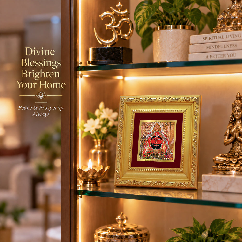 24K Gold-Plated Salasar Balaji Frame | Premium Gift Box | 10x10 CM