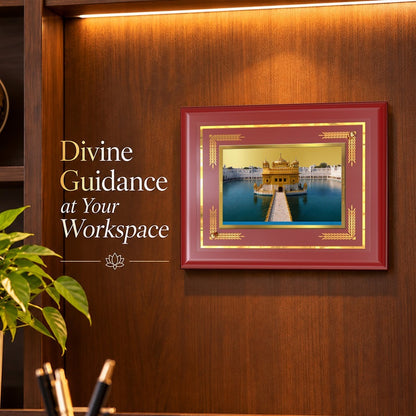 24K Gold-Plated Golden Temple MDF Frame | Premium Gift Box | 26x20 CM