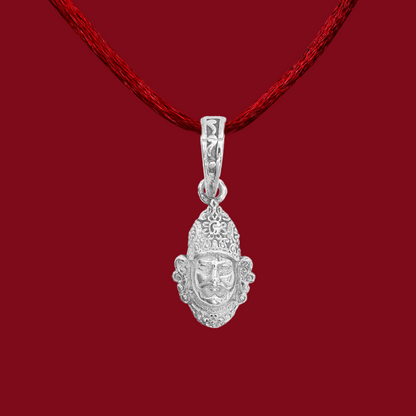 DIVINITI 925 Pure Silver Khatu Small Pendant for Men, Women & Kids Divine God Pendant for Birthday, Anniversary, Special Occasion Gift (1.4x0.9 CM 2 g)