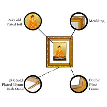 Load image into Gallery viewer, DIVINITI 24K Gold Plated Buddha Religious Photo Frame For Home Decor, Office, TableTop (15.0 X 13.0 CM)
