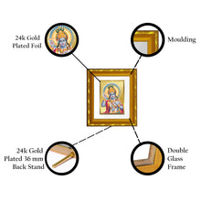 Load image into Gallery viewer, DIVINITI 24K Gold Plated Vishnu Ji Photo Frame For Home Wall Decor, Luxury Gift, Puja (15.0 X 13.0 CM)