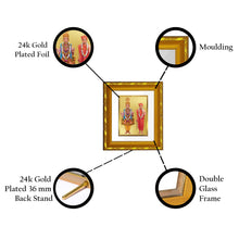 Load image into Gallery viewer, DIVINITI 24K Gold Plated Swaminarayan Photo Frame For Home Wall Decor, TableTop, Gift (15.0 X 13.0 CM)