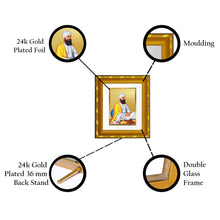 Load image into Gallery viewer, DIVINITI 24K Gold Plated Guru Tegh Bahadur Ji Photo Frame For Home Decor, Festive Gift (15.0 X 13.0 CM)
