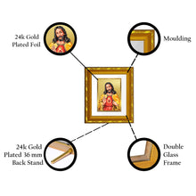 Load image into Gallery viewer, DIVINITI 24K Gold Plated Jesus Wall Photo Frame For Home Decor, Prayer, Gift (15.0 X 13.0 CM)
