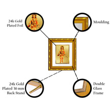 Load image into Gallery viewer, DIVINITI 24K Gold Plated Guru Gorakhnath Photo Frame For Home Decor, TableTop, Gift (15.0 X 13.0 CM)