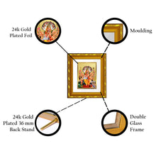 Load image into Gallery viewer, DIVINITI 24K Gold Plated Narsimha Wall Photo Frame For Home Decor, TableTop, Puja (15.0 X 13.0 CM)