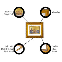 Load image into Gallery viewer, DIVINITI 24K Gold Plated Golden Temple Photo Frame For Home Decor, Luxury Gift, Festival (15.0 X 13.0 CM)
