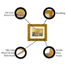 Load image into Gallery viewer, DIVINITI 24K Gold Plated Golden Temple Photo Frame For Home Decor, Luxury Gift, Festival (15.0 X 13.0 CM)