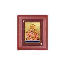 Load image into Gallery viewer, DIVINITI Dagadu Ganesha Gold Plated Wall Photo Frame, Table Décor| MDF 2 Wooden Wall Photo Frame and 24K Gold Plated Foil| Religious Photo Frame Idol For Pooja, Gifts Items (20.0CMX16.0CM)

