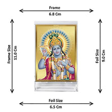 Load image into Gallery viewer, Diviniti 24K Gold Plated Vishnu Frame For Car Dashboard, Home Decor, Table Top, Puja, Festival Gift (11 x 6.8 CM)
