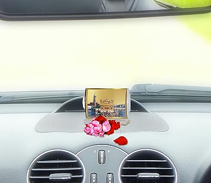 DIVINITI 24K Gold Plated Sachkhand Shri Darbar Sahib (Golden Temple) Photo Frame For Car Dashboard, Home Decor, Festive Gift (11 X 6.8 CM)