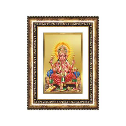 Diviniti 24K Gold Plated Ganesha (Classic) Divine Wall Frame for Home Mandir & Office Decor | Luxury Spiritual Gift