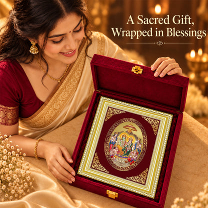 24K Gold-Plated Ram Darbar Frame | Premium Gift Box | 35x27 CM